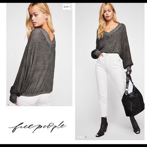 Free People Women's South Side Thermal V-Neck Top